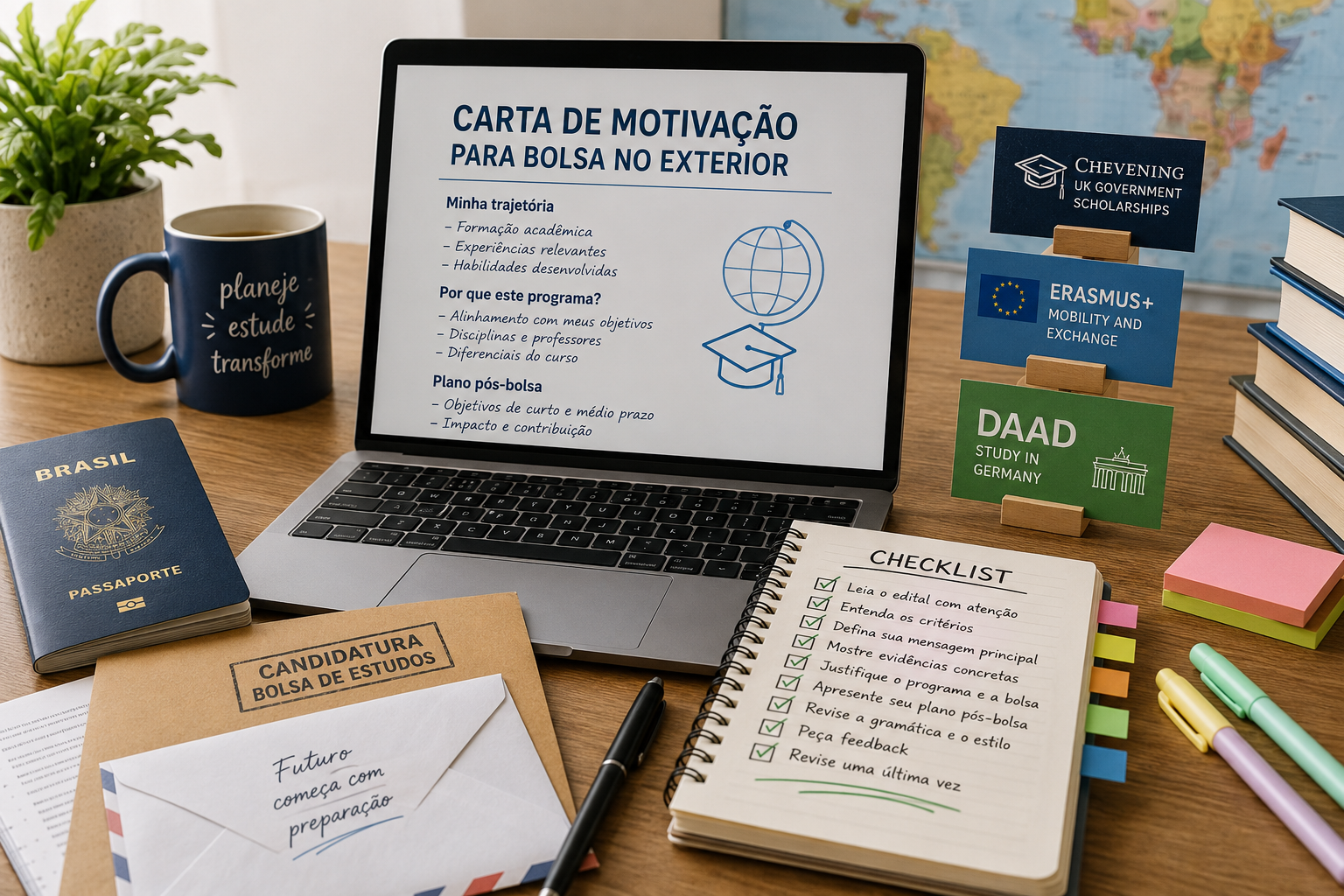 Carta de Motivação para Bolsa no Exterior: Modelo e Checklist